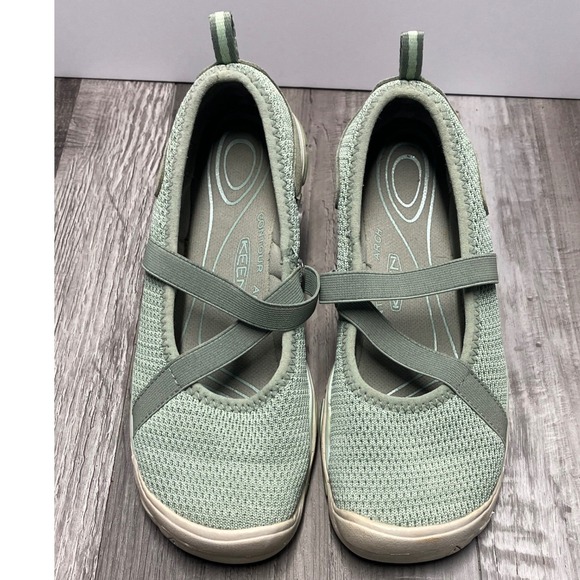 KEEN Mercer Ballerina CNX Womens 7.5 Sage Green Mesh Mary Jane Flats 1020377 - Picture 3 of 7